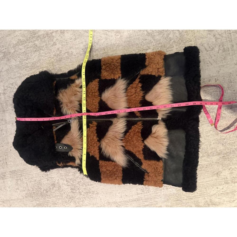 Coach 1941 Patchwork Lamb Shearling/Leather Vest … - image 7